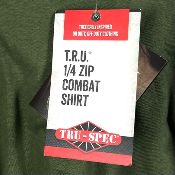 Tru-Spec Men's Woodland/Olive Drab 1/4 Zip TRU 50/50 Combat Shirt XL Reg 1070 - Picture 5 of 8
